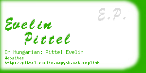 evelin pittel business card